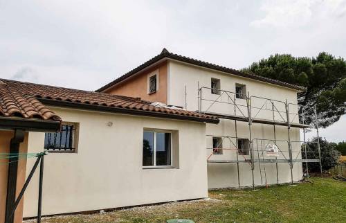 Pose des couches de protection MAP et régulateur de fond ITE