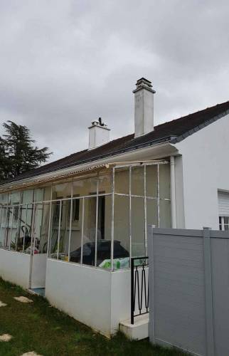 L'ancienne verrière et son muret