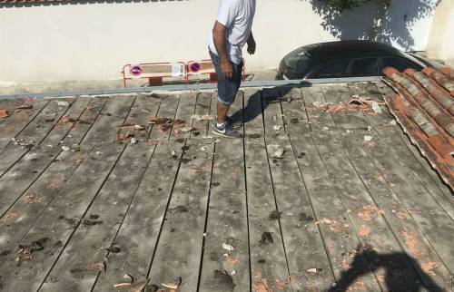 dépose tuiles et volige