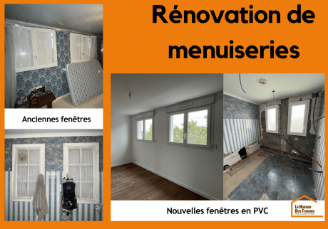 Rénovation de menuiserie avec remplacement de fenêtres - Nantes 44