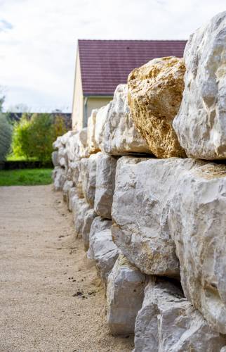 Aménagement de terrasse en enrochements
