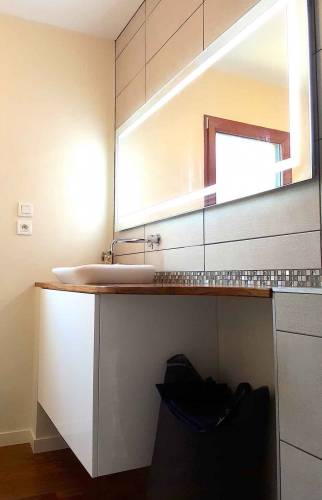 Salle d'eau - meuble vasque coiffeuse - suite parentale à Saint-père
