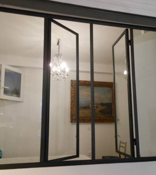 Pose panneaux vitrés mobiles verrière en rez-de-chaussée pavillon - Crozon (29160)