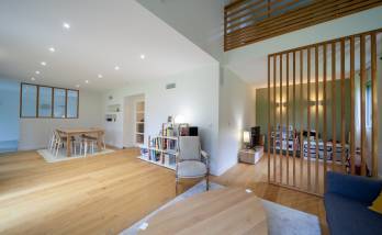 vue d'ensemble de la pièce à vivre