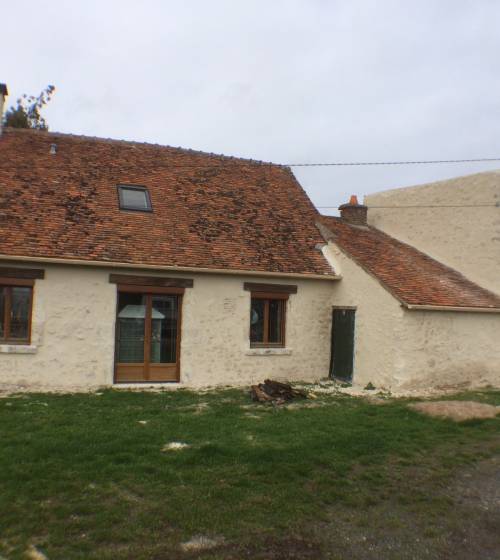 Façades rénovées pierres à vue à CORMERAY (41)