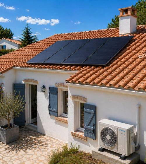 Installation de panneaux solaires hybrides sur une maison - Pornic 44210