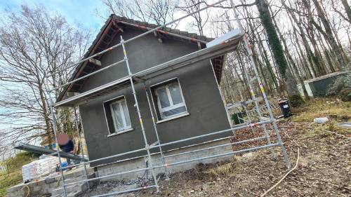 Pendant les travaux d'ITE