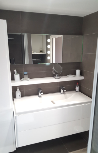 Salle de bain meuble double vasque