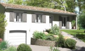 Construction en sous-sol semi-enterré de souplex