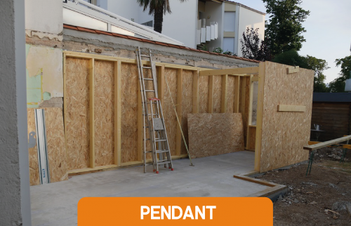 Extension ossature bois à Royan