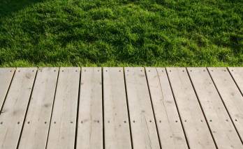 Terrasse en bois dans la verdure Bordelaise