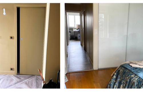 Rénovation d'un appartement au sud de Nantes - peinture placards, chambre et rénovation des sols