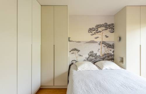 Papier peint paisible pour une chambre relaxante à Paris 16e