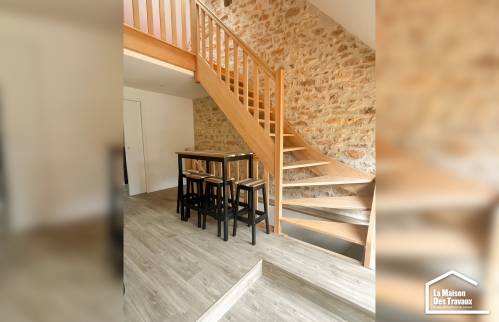 Rénovation d'un escalier sur-mesure et de sa mezzanine 