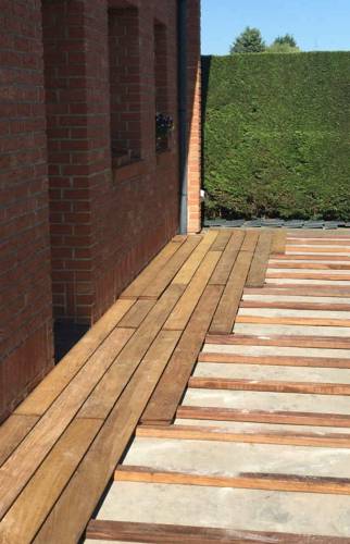 Pose des lambourdes et des lames