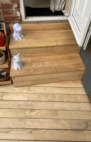 Création d'une terrasse à Equilly