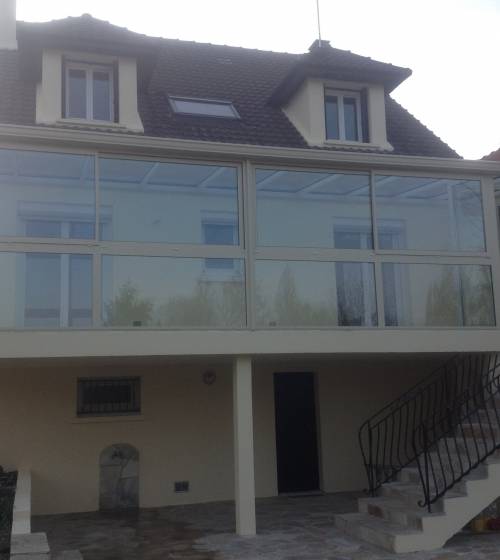 Fermeture de terrasse par la construction d'une véranda en aluminium - Lésigny 77150