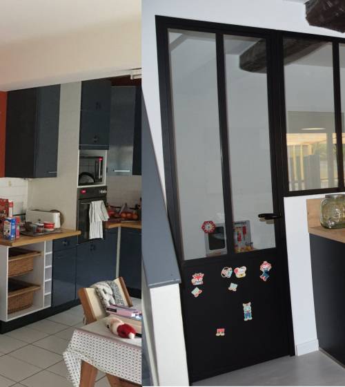 Rénovation espace cuisine et ouverture de cloison pour verrière avec soubassement - – Eragny – 95610 –