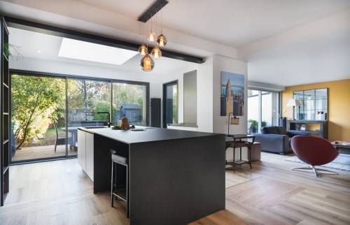 Rénovation de la pièce de vie cuisine et salon à Vertou (44120)