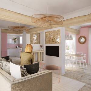 Intérieur modernisé d'une maison ancienne dans l'Aude - Fabienne Tricoire