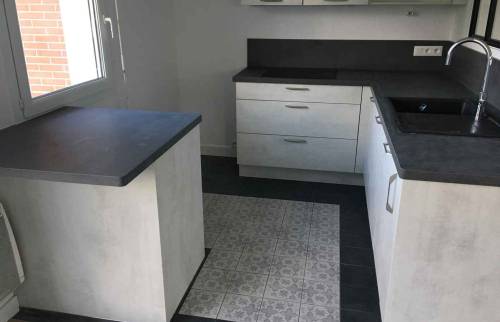 rénovation cuisine effet béton Ancenis (44) 