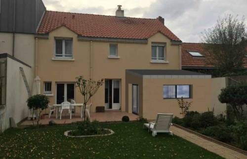 Vue 3D du projet - Extension d'une maison de 15 m² en toiture zinc à Nantes (44)