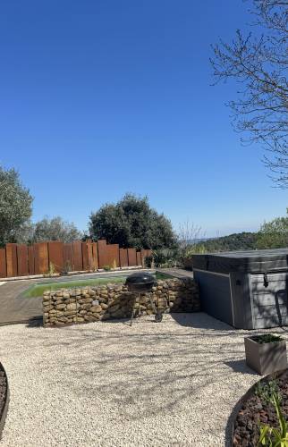 Réaménagement jardin avec palissade corten La Maison Des Travaux Ales