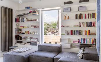 Rénovation maison bibliothèque sur mesure - La Maison des Travaux