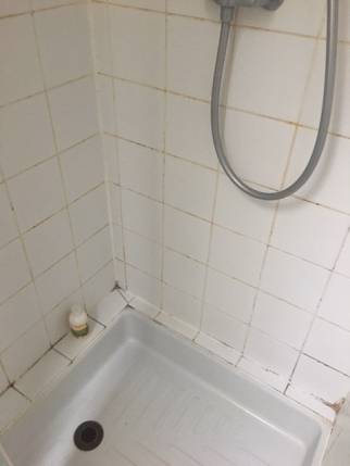 Ancienne douche avant travaux de rénovation d'appartement - Nantes 44