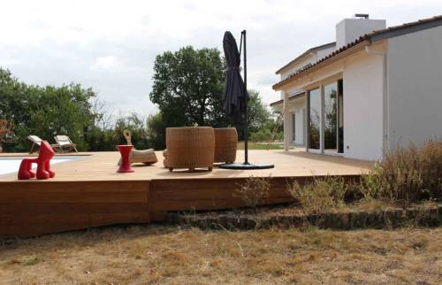 Nouvelle terrasse bois surélevée