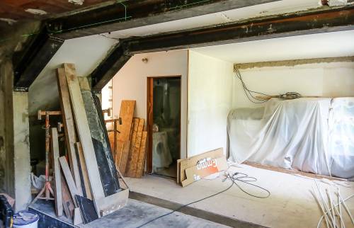 Aciers positionnés sous escalier