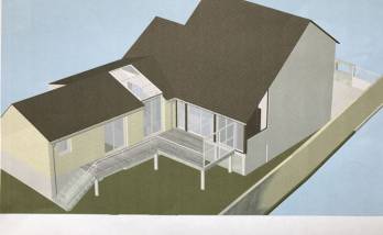 Plan de l'agrandissement de maison