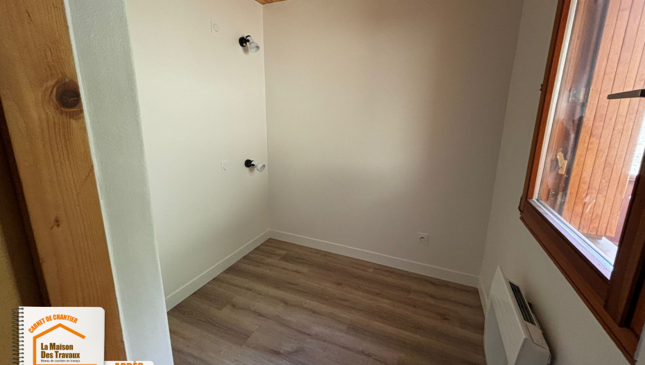 isolation thermique appartement, pose placo Grand-Bornand, installation spots LED, pose parquet stratifié, installation cuisine équipée