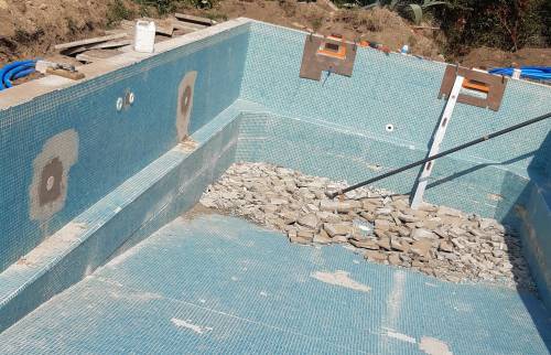 Rénovation piscine chantier