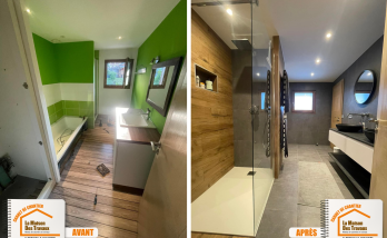 Salle de bain - rénovation travaux - architecte 73, décorateur intérieur 73, peintre 73, carreleur 73, plaquiste 73, plombier 73, électricien 73