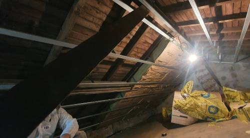 Travaux d'isolation des combles d'une maison avec laine de verre ISOVER - Brie-Comte-Robert 77170
