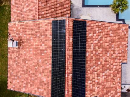 Vue aérienne toiture