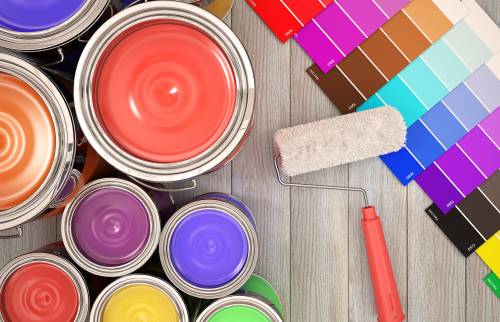 Palette de peintures pour décoration à Damgan Kervoyal