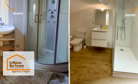 Avant/après bluffant : découvrez comment une petite salle de bain vieillissante s’est transformée en un espace moderne, lumineux et fonctionnel.