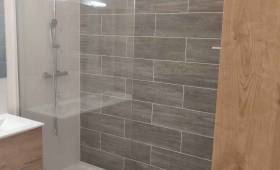 Salle de bain bois clair Essonne 91