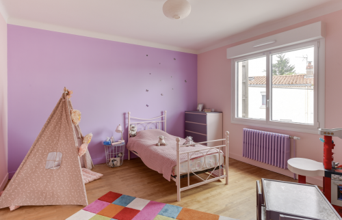 Chambre - Rénovation complète d'une maison de 130 m² à Vertou