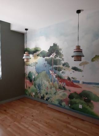 Papier peint salon Poissy