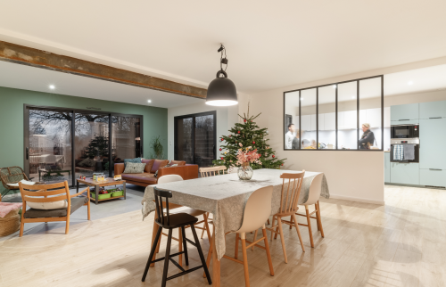 Extension de maison pour créer un salon séjour spacieux à Vertou