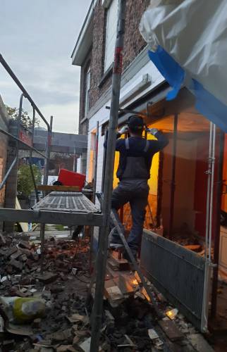 Ouverture des murs porteur avec installation de fers 