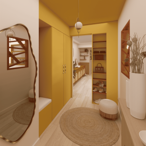 Aménagement intérieur dans un appartement 