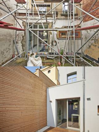 Agrandissement de maison avant après Francheville