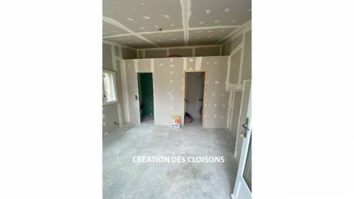 Pose des cloisons rénovation La Maison des Travaux Vannes Sarzeau Pénestin