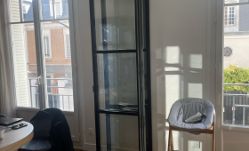 Pose d'une verrière accordéon à Levallois