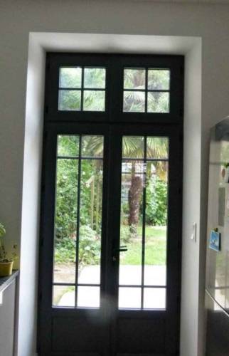 Nouvelle porte vitrée de la cuisine