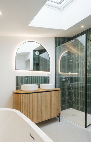  Surélévation de maison de 20 m² au sud de Nantes - salle de bain